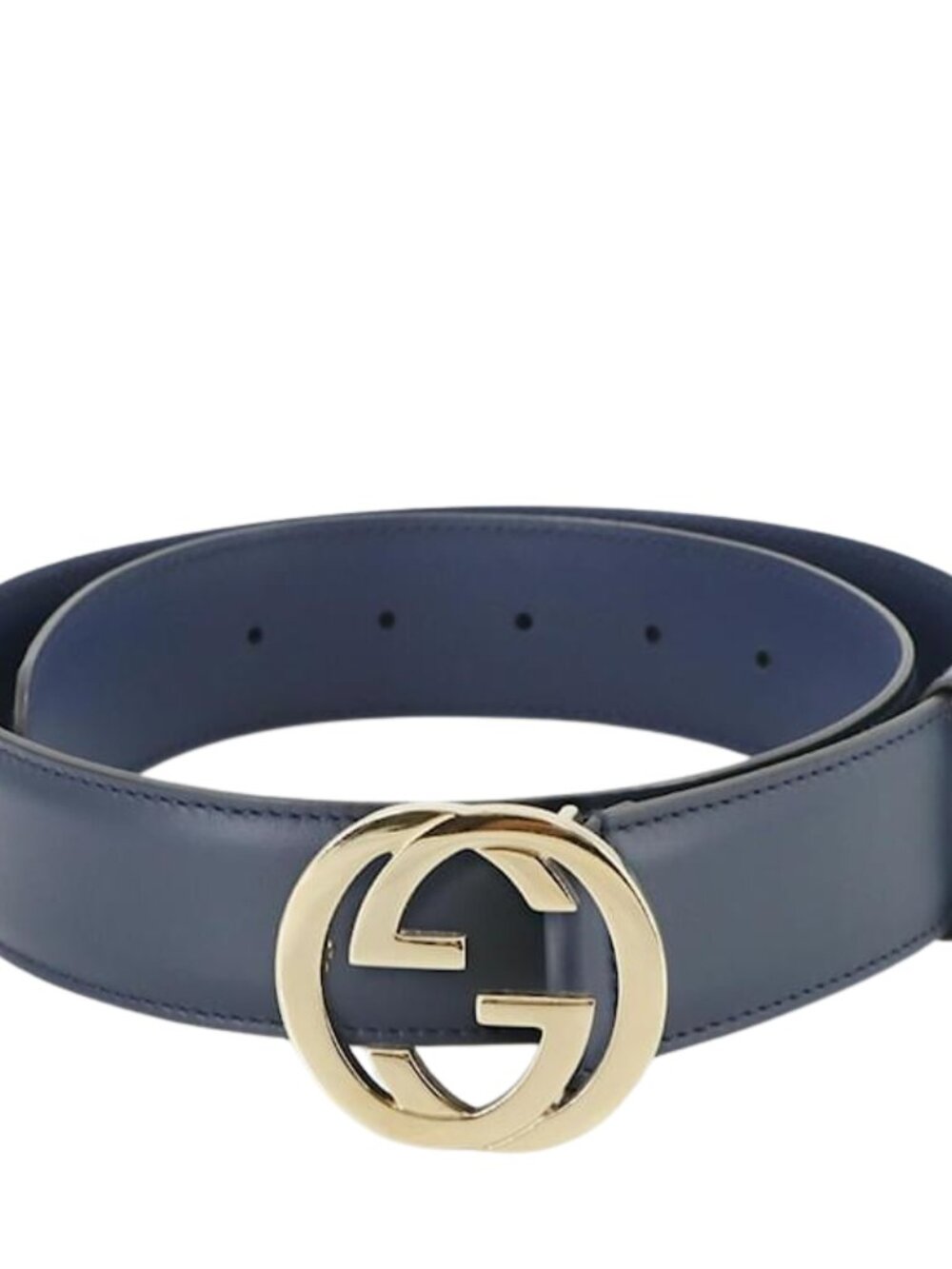Gucci Navy Blue GG Belt
